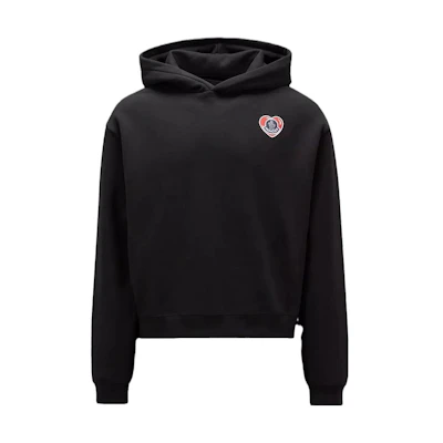 Moncler Moncoeur Motif Black Hoodie Heart Logo Casual Pullover. I20918G00044809KX999