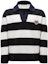 Buy Polo de Punto Ajustado de Manga Larga a Rayas Moncler Moncoeur Blanco. I20919A00001M1113P90