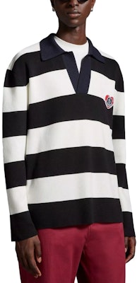 Polo de Punto Ajustado de Manga Larga a Rayas Moncler Moncoeur Blanco. I20919A00001M1113P90 Purchase Polo de Punto Ajustado de Manga Larga a Rayas Moncler Moncoeur Blanco. I20919A00001M1113P90