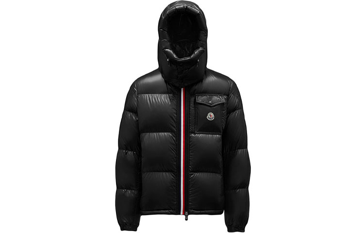 Moncler Montbeliard Glossy Nylon Hooded Short Down Jacket Unisex Black G20911A0014268950999 圖 2