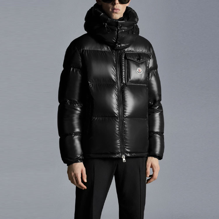 Moncler Montbeliard Glossy Nylon Hooded Short Down Jacket Unisex Black G20911A0014268950999 圖 5