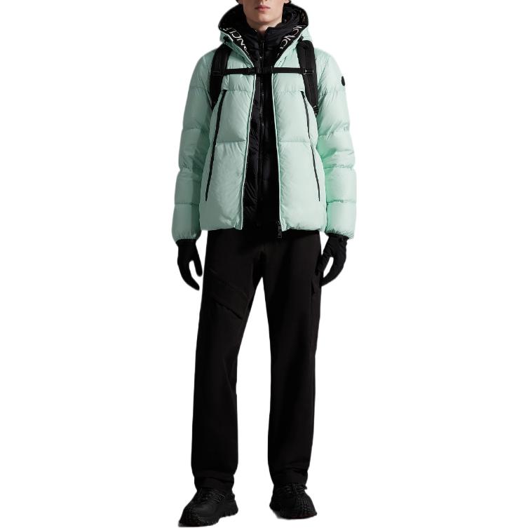 Lookbook Moncler Montcla FW22 Logo Mint Green Hooded Puffer Jacket H20911B56900C030080N