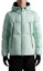 Shop Moncler Montcla FW22 Logo Mint Green Hooded Puffer Jacket H20911B56900C030080N
