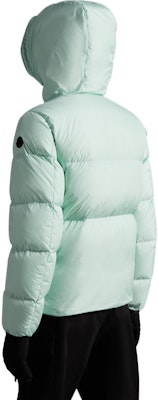 Moncler Montcla FW22 Logo Mint Green Hooded Puffer Jacket H20911B56900C030080N Purchase Moncler Montcla FW22 Logo Mint Green Hooded Puffer Jacket H20911B56900C030080N