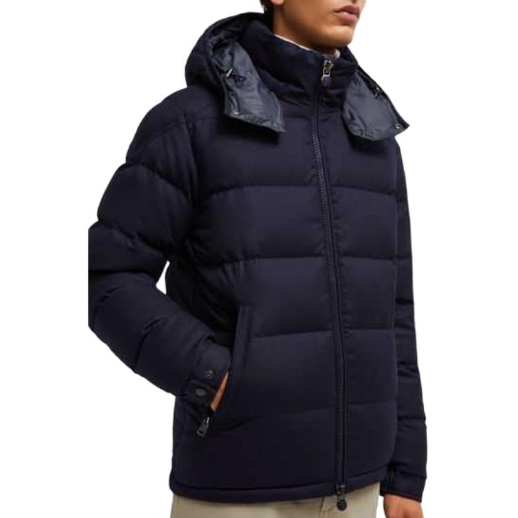 Shop 蒙克莱 MONTGENEVRE 男女连帽夜蓝色拉链羽绒外套 I20911A5370054272742