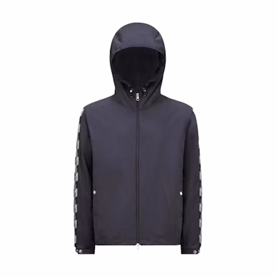 Moncler Moyse Stripe Cherry Blossom Hooded Puffer Jacket Black Men’s. J10911A0004754A91999