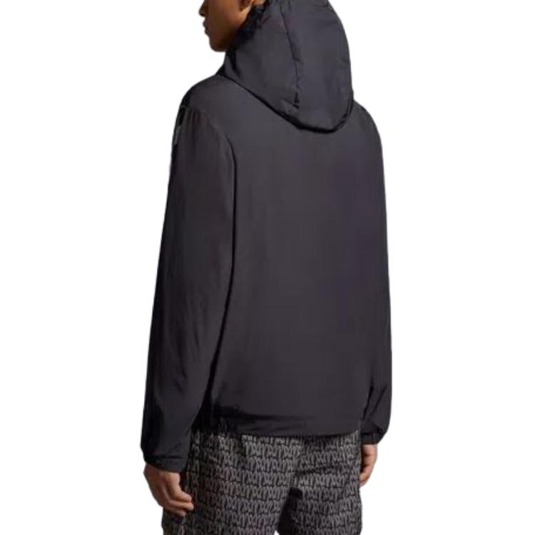 Shop Moncler Moyse Stripe Cherry Blossom Jaket Puffer Hoodie Hitam Pria. J10911A0004754A91999