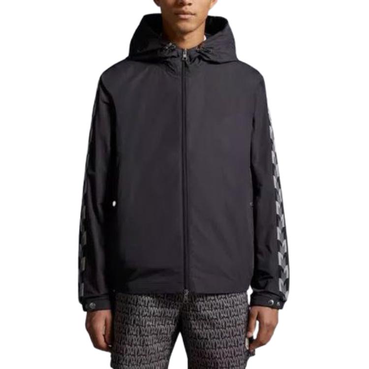 Purchase Moncler Moyse Stripe Cherry Blossom Jaket Puffer Hoodie Hitam Pria. J10911A0004754A91999