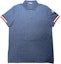 Buy Moncler Navy Blue Polo Shirt with Contrasting Stripe Cuffs Casual Comfort. I10918A00023899P0791