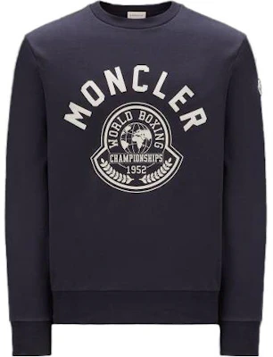 Sudadera Moncler Azul Marino con Logo de Letras Impreso y Manga Larga I20918G0000989A2L778 Buy Sudadera Moncler Azul Marino con Logo de Letras Impreso y Manga Larga I20918G0000989A2L778