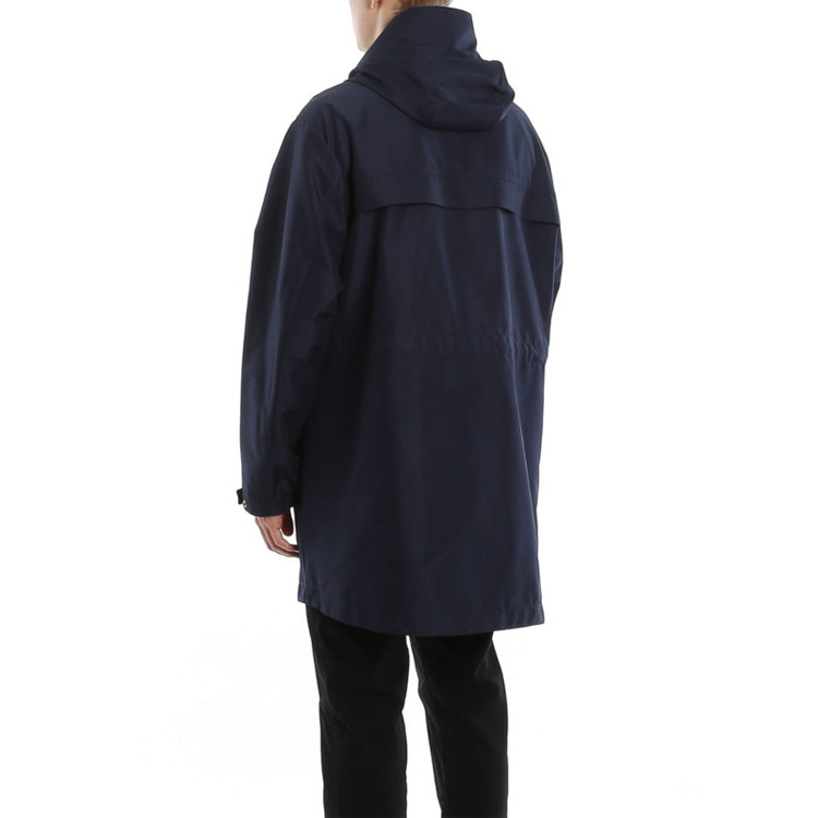 Sizing Moncler Navy Blue Mid-Length Hooded Casual Jacket 1C70300549ML741