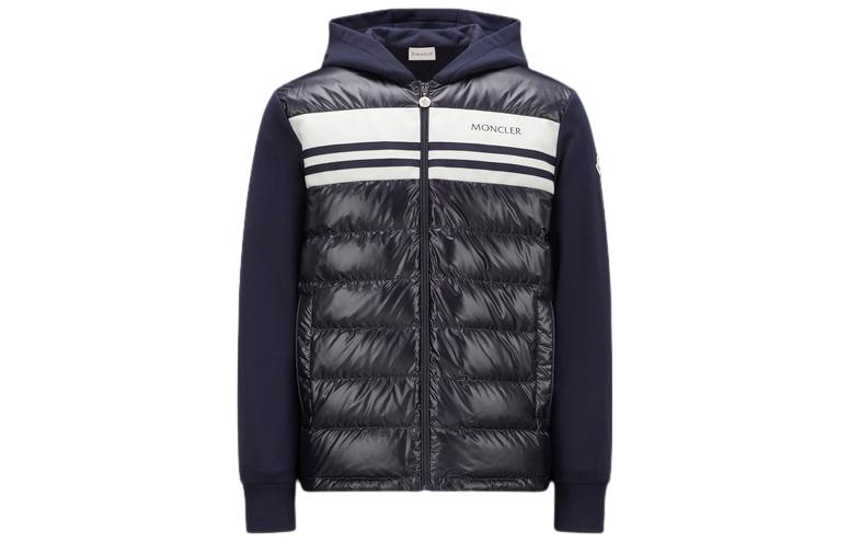 Order Moncler Navy Blue Padded Cotton Zip-Up Hooded Down Jacket I20918G00059809KZ778