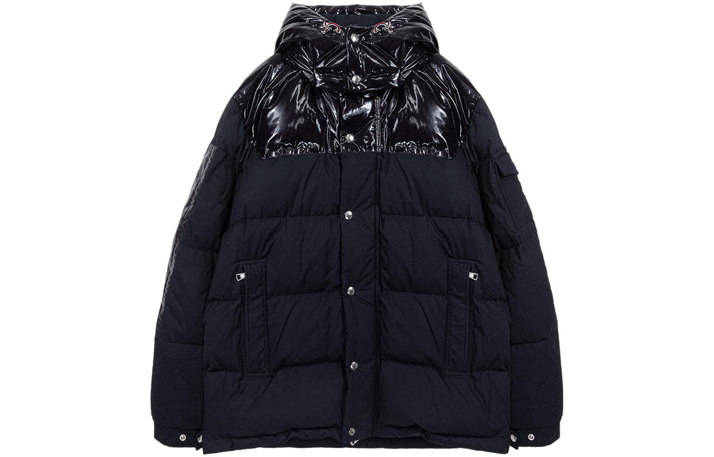 Moncler Navy Blue Quilted Down Jacket with Colorblock Design 1A001205965Q776