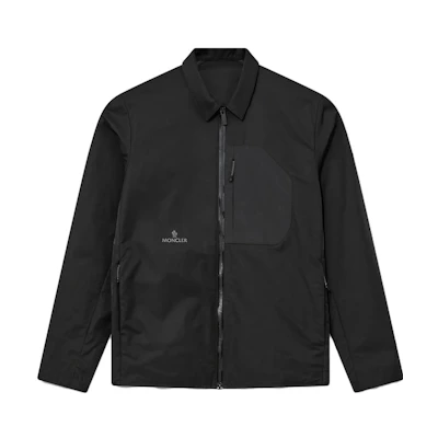 Moncler NEKKAR Black Logo Print Zip-Up Long Sleeve Jacket for Men I10911A001085957F999