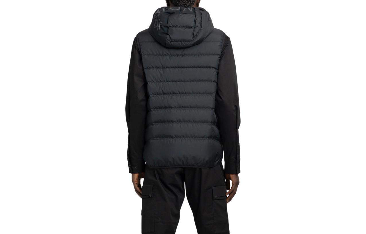 Moncler NUBIERA Series  Black Sleeveless Hooded Zip Vest. 1A000185973I999 圖 3