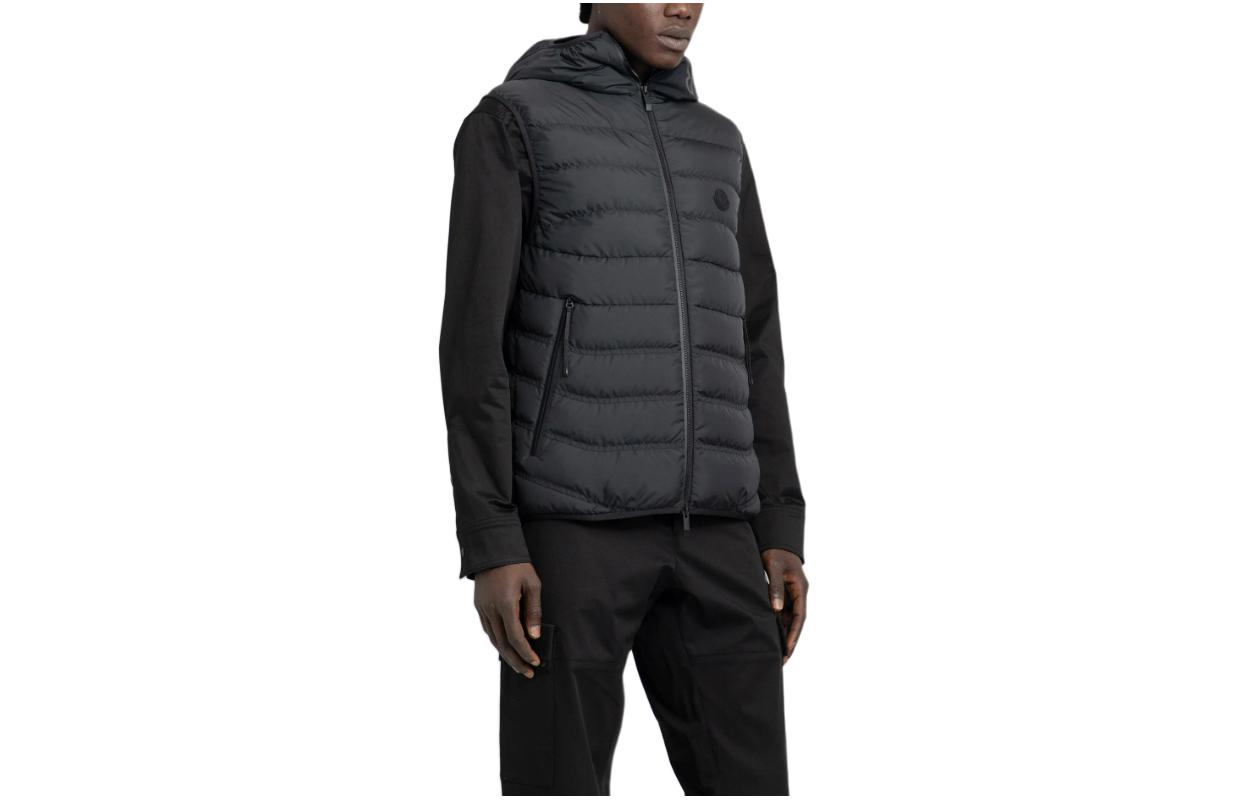 Moncler NUBIERA Series  Black Sleeveless Hooded Zip Vest. 1A000185973I999 圖 4