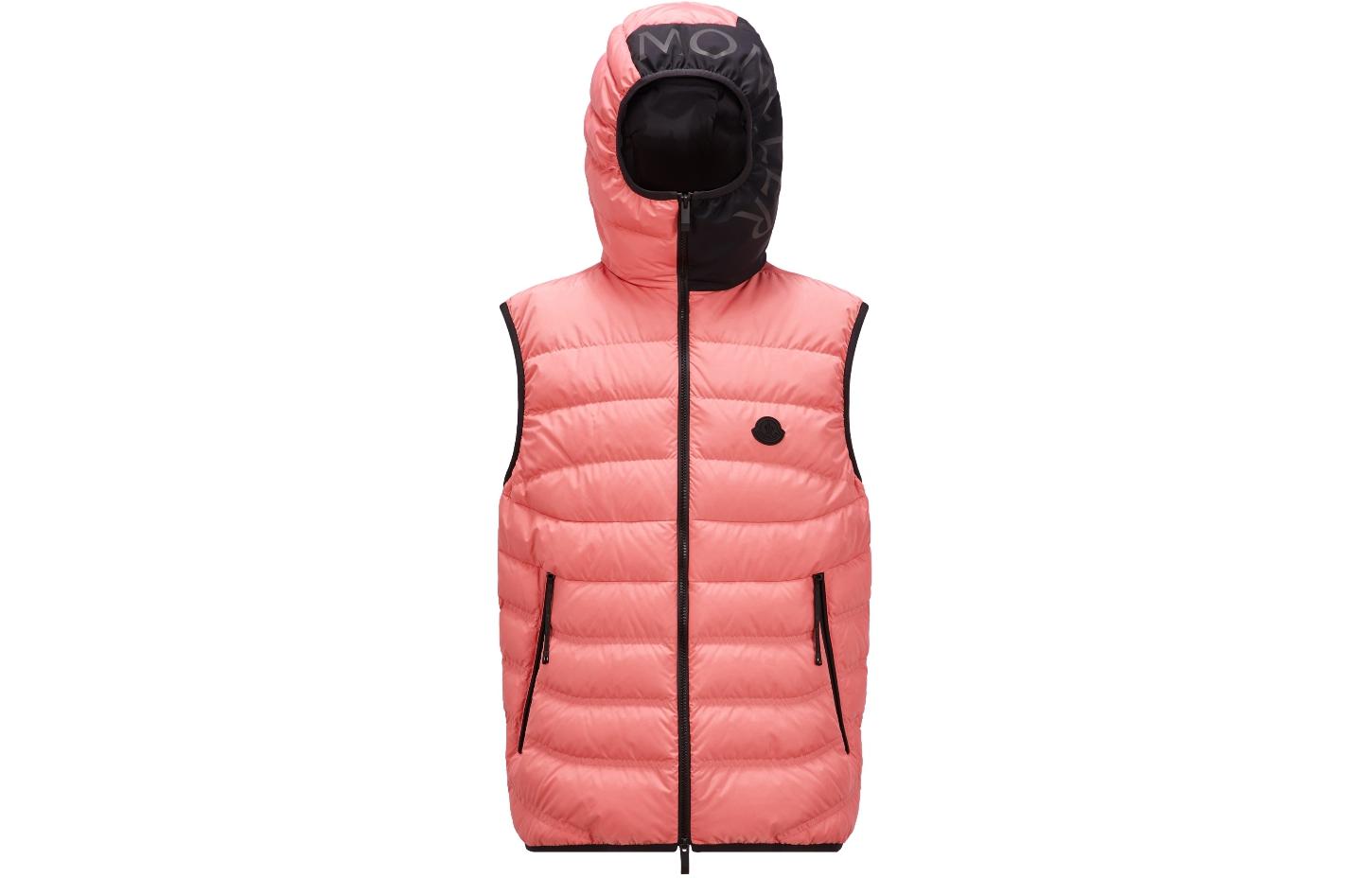Order Moncler NUBIERA SS24 Pink Slim Fit Hooded Down Jacket with Reflective Logo Unisex. J10911A000185973I416