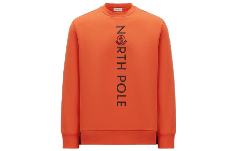 Moncler Orange Crewneck Pullover Sweatshirt Long Sleeve I20918G00028809KF324