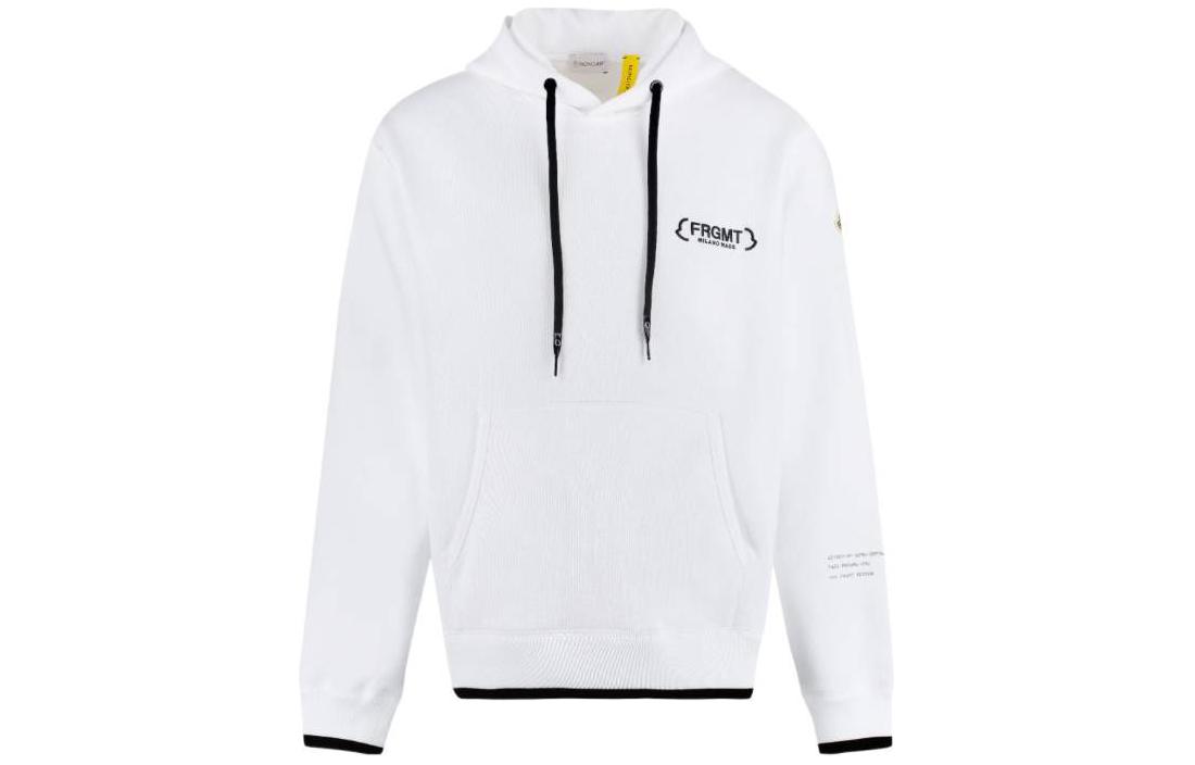 Moncler Organic Cotton Fleece Hoodie White H20918G00002M2372001