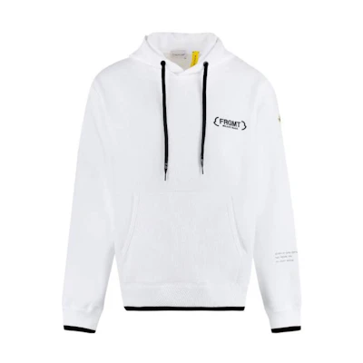 Moncler Organic Cotton Fleece Hoodie White H20918G00002M2372001