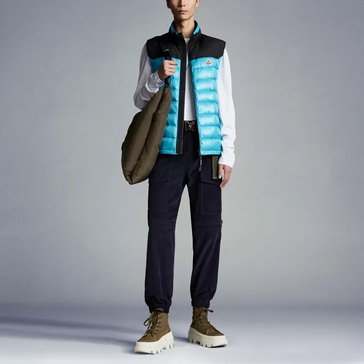 Moncler Ortac SS22 Full-Zip Down Vest for Men in Blue. H10911A00058M159173X 圖 3