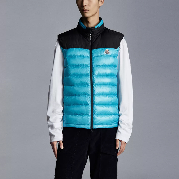 Moncler Ortac SS22 Full-Zip Down Vest for Men in Blue. H10911A00058M159173X 圖 4