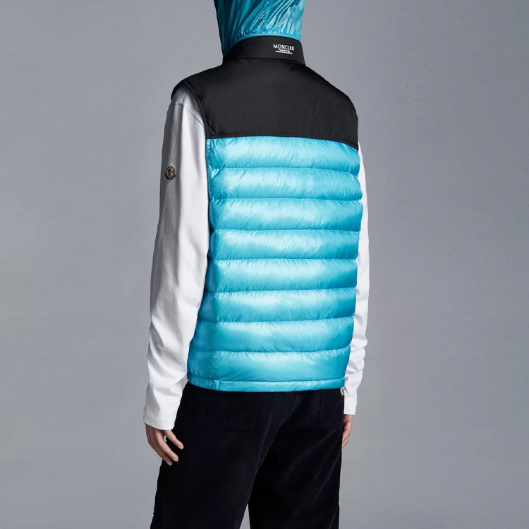 Moncler Ortac SS22 Full-Zip Down Vest for Men in Blue. H10911A00058M159173X 圖 5