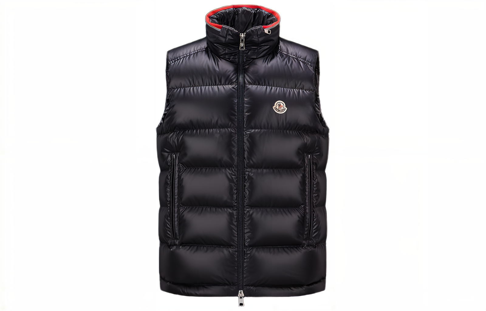 Moncler Ouse Navy Blue Unisex Sleeveless Ski Logo Puffer Vest. I20911A00045595ZJ778
