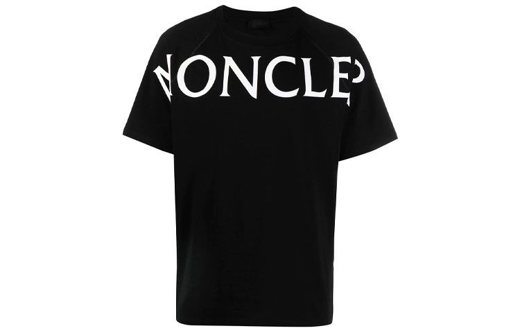 Moncler Oversized Logo Print T-Shirt SS21 Black Tee G10918C7C510829H8999