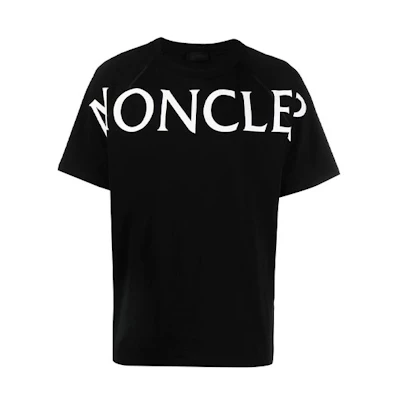 Moncler Oversized Logo Print T-Shirt SS21 Black Tee G10918C7C510829H8999