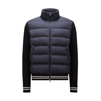 Moncler Padded Corduroy FW24 Navy Blue Lightweight Zip-Up Down Jacket Unisex. J20919B00001M1509779