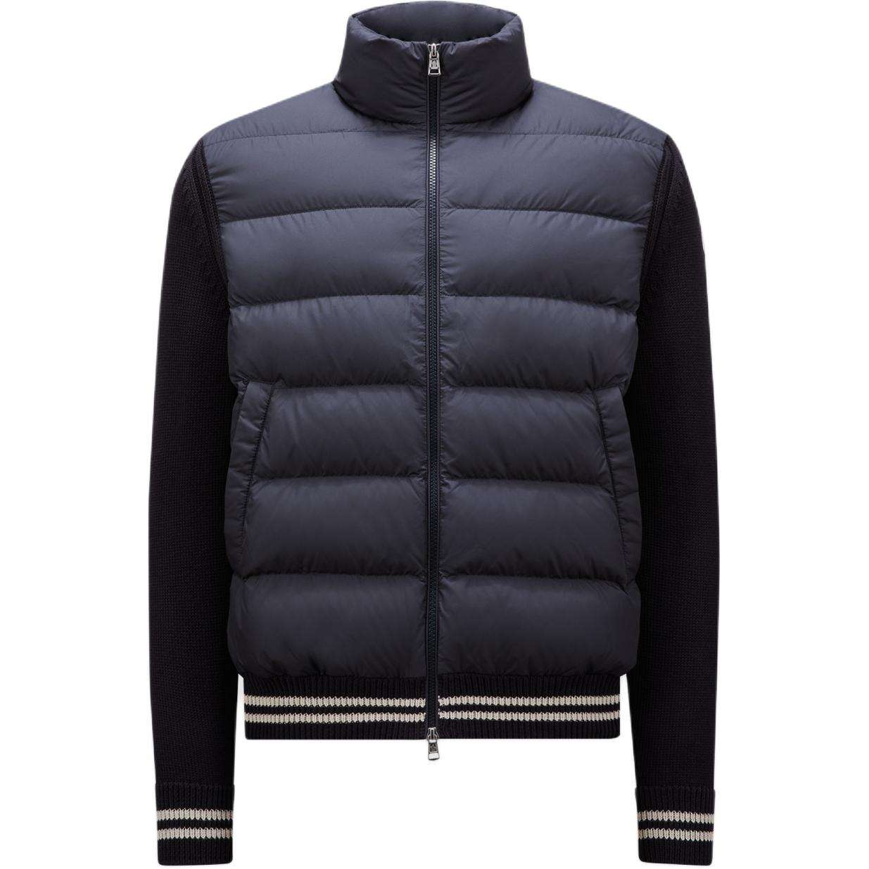 Order Moncler Padded Corduroy FW24 Navy Blue Lightweight Zip-Up Down Jacket Unisex. J20919B00001M1509779