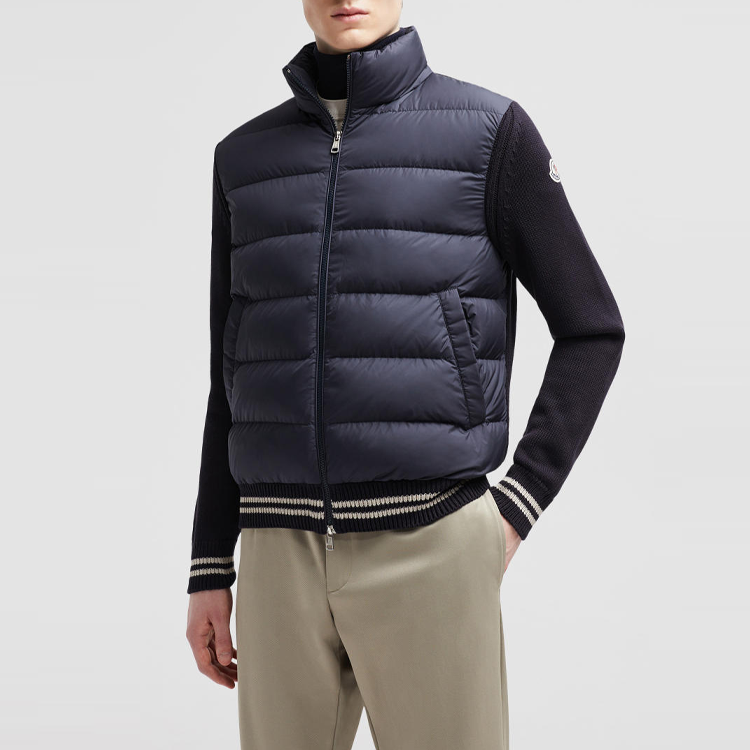 Purchase Moncler Padded Corduroy FW24 Navy Blue Lightweight Zip-Up Down Jacket Unisex. J20919B00001M1509779