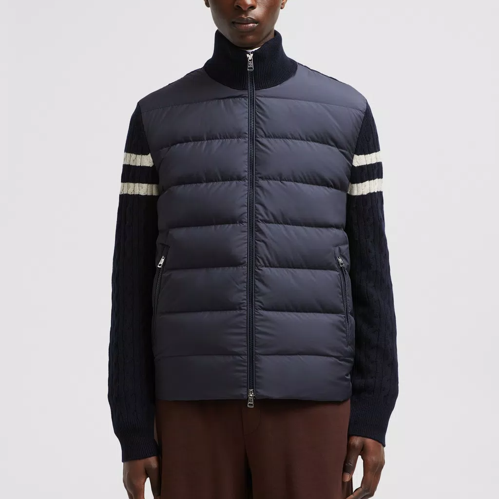 Moncler Padded Corduroy FW24 Navy Wool Down Jacket Unisex. J20919B00013M1115779 圖 3