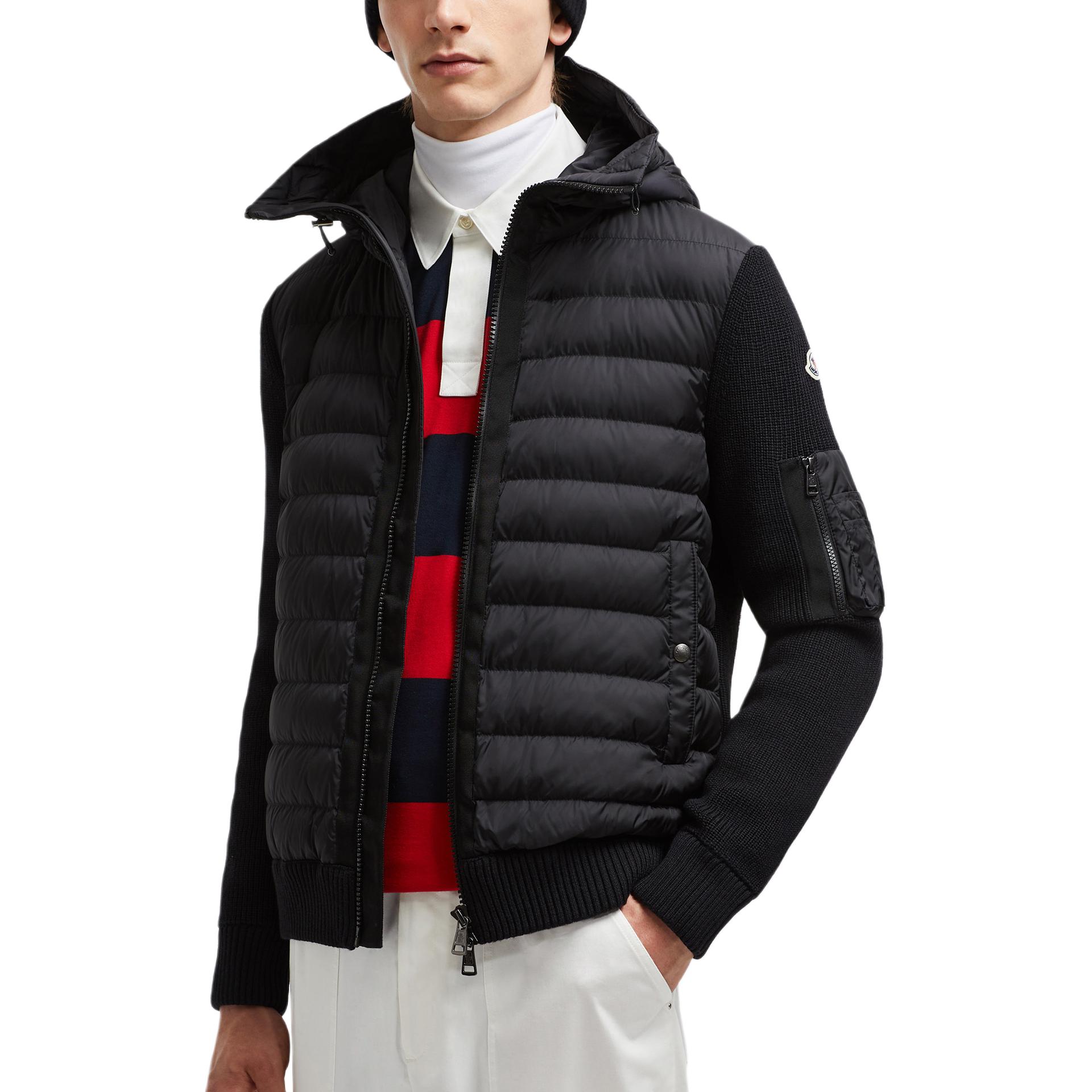 Purchase Moncler Padded Corduroy FW24 Wool Zip Hooded Down Jacket Unisex Black. J20919B50800A9340999