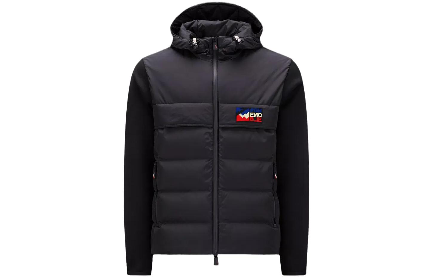 Moncler Padded Corduroy Hooded Zip Jacket Black  Down Coat with Letter Print. I20979B00002M1124999 圖 2