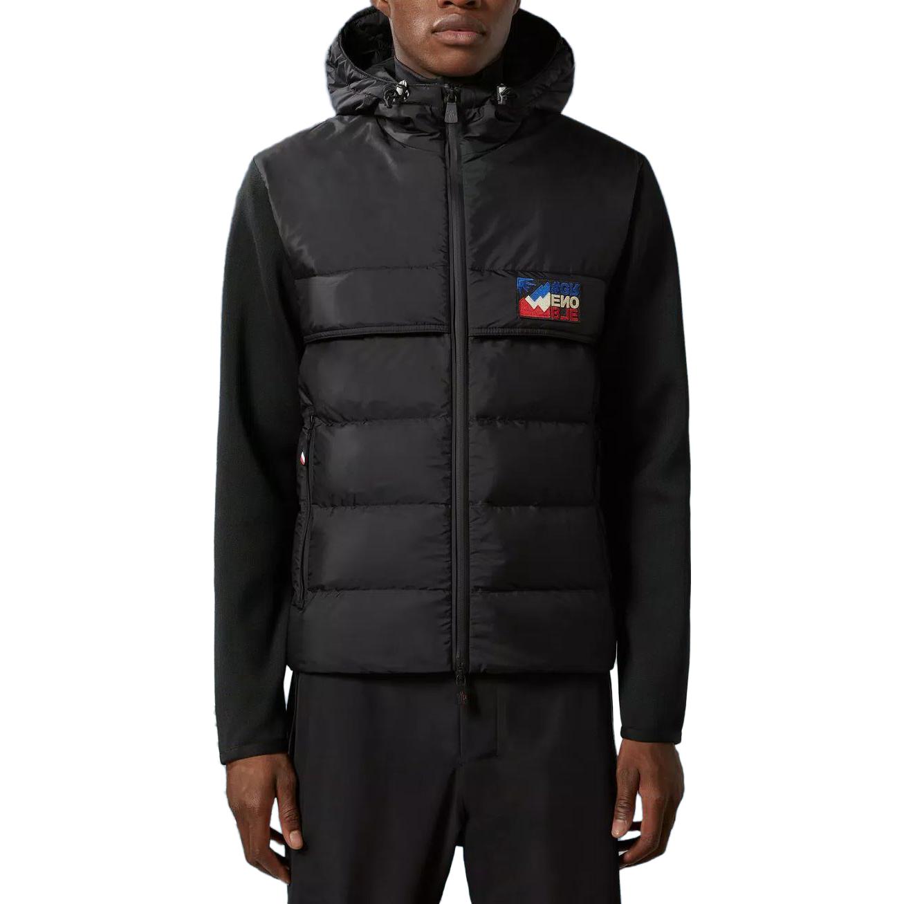 Moncler Padded Corduroy Hooded Zip Jacket Black  Down Coat with Letter Print. I20979B00002M1124999 圖 3
