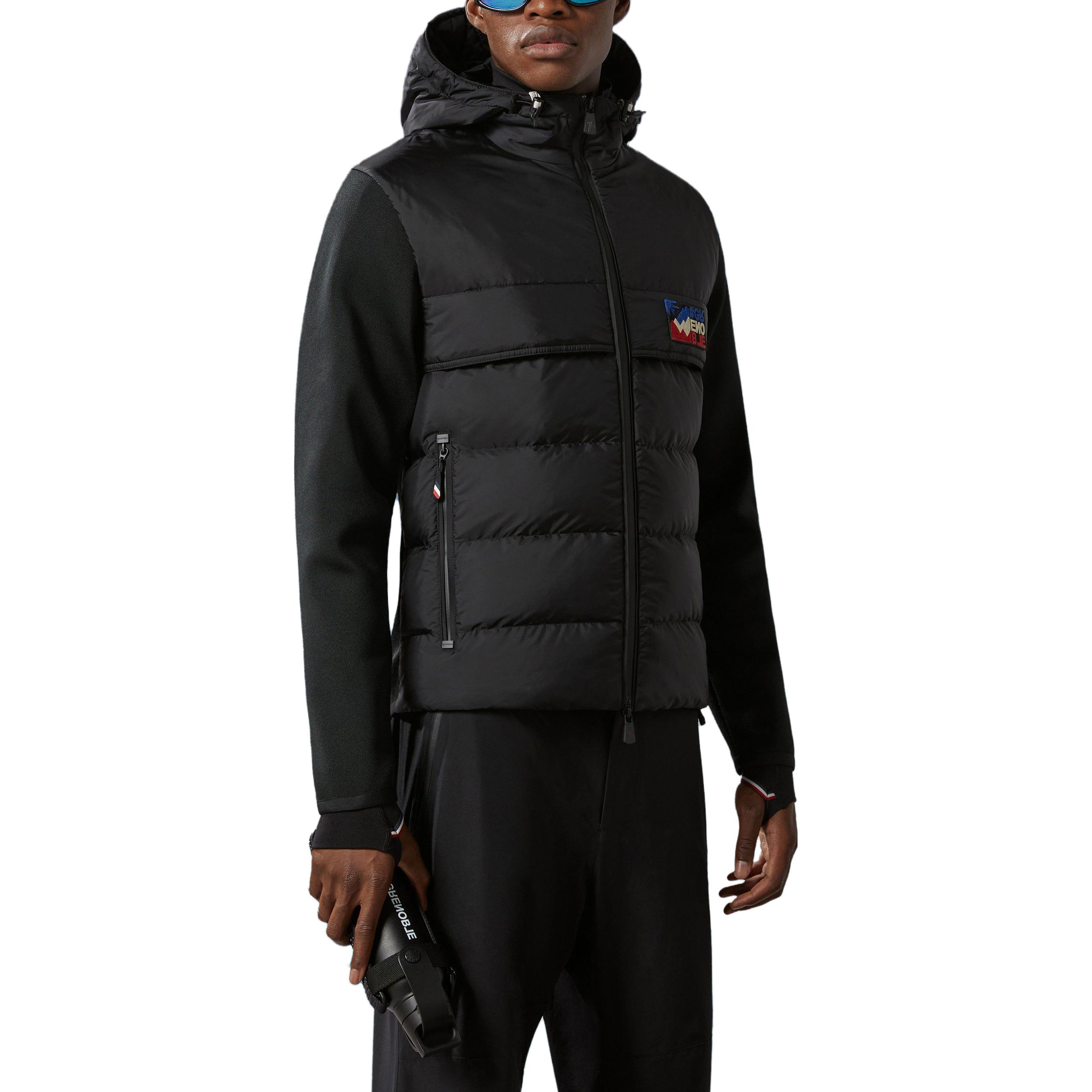 Moncler Padded Corduroy Hooded Zip Jacket Black  Down Coat with Letter Print. I20979B00002M1124999 圖 5