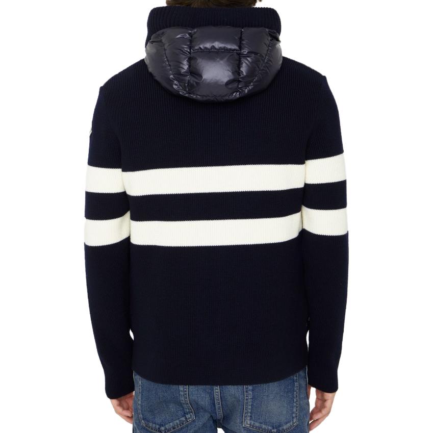 Shop Moncler Padded Corduroy Quilted Hooded Jacket Unisex Navy Blue. 9B00017M1131742