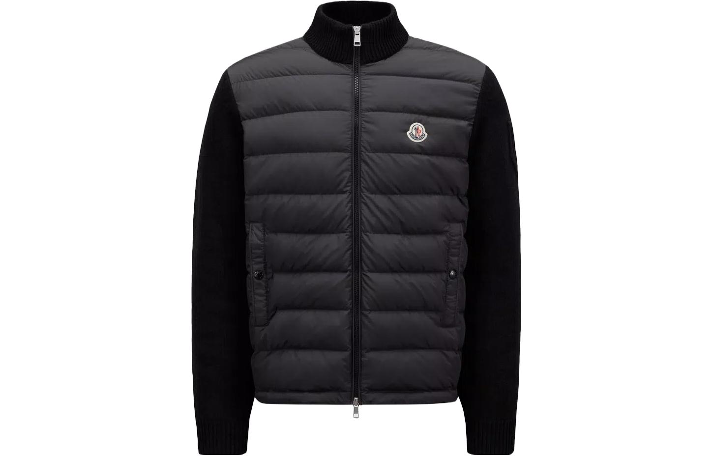 Moncler Padded Corduroy Stand Collar Slim Fit Down Jacket Unisex Black J10919B00020M1115999 圖 2
