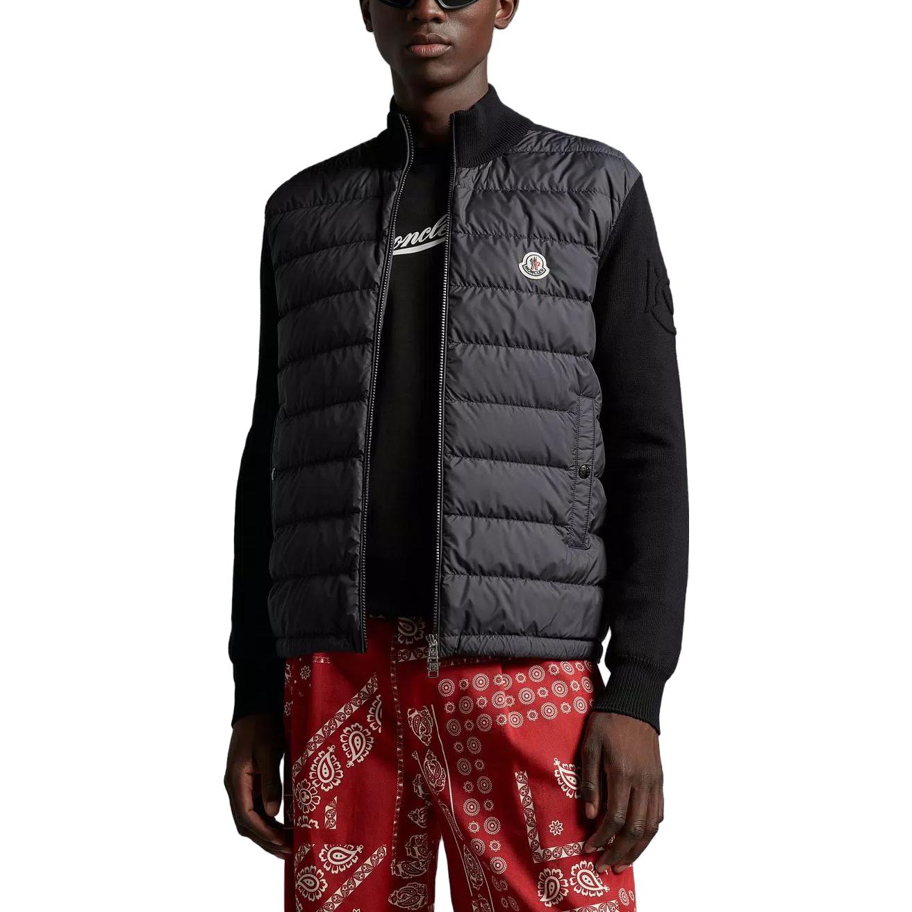 Moncler Padded Corduroy Stand Collar Slim Fit Down Jacket Unisex Black J10919B00020M1115999 圖 3