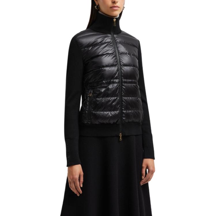 Moncler Padded Corduroy Wool Zip-Up Cardigan Black  Down Jacket J20939B00046M1131999 圖 3