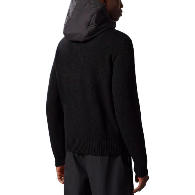 Moncler Padded Corduroy Zip-Up Hoodie  Black Down Jacket with Logo Print. I20979B00003M1122999 圖 4