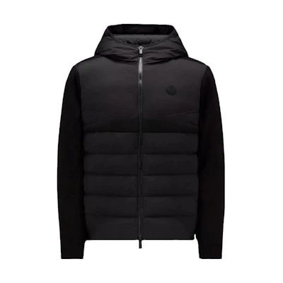 Moncler Padded Cotton Zip-Up Hoodie Unisex Down Jacket Black I20919B00027M1367999