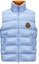 Buy Moncler PARKE Logo Slim Fit Tanpa Lengan Zip Vest Unisex Biru J10911A00079595GJ712