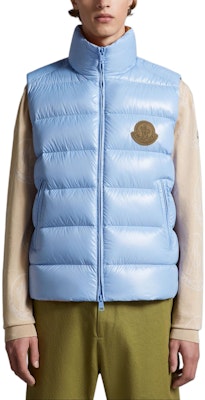 Moncler PARKE Logo Slim Fit Tanpa Lengan Zip Vest Unisex Biru J10911A00079595GJ712 Shop Moncler PARKE Logo Slim Fit Tanpa Lengan Zip Vest Unisex Biru J10911A00079595GJ712