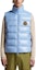 Shop Moncler PARKE Logo Slim Fit Tanpa Lengan Zip Vest Unisex Biru J10911A00079595GJ712