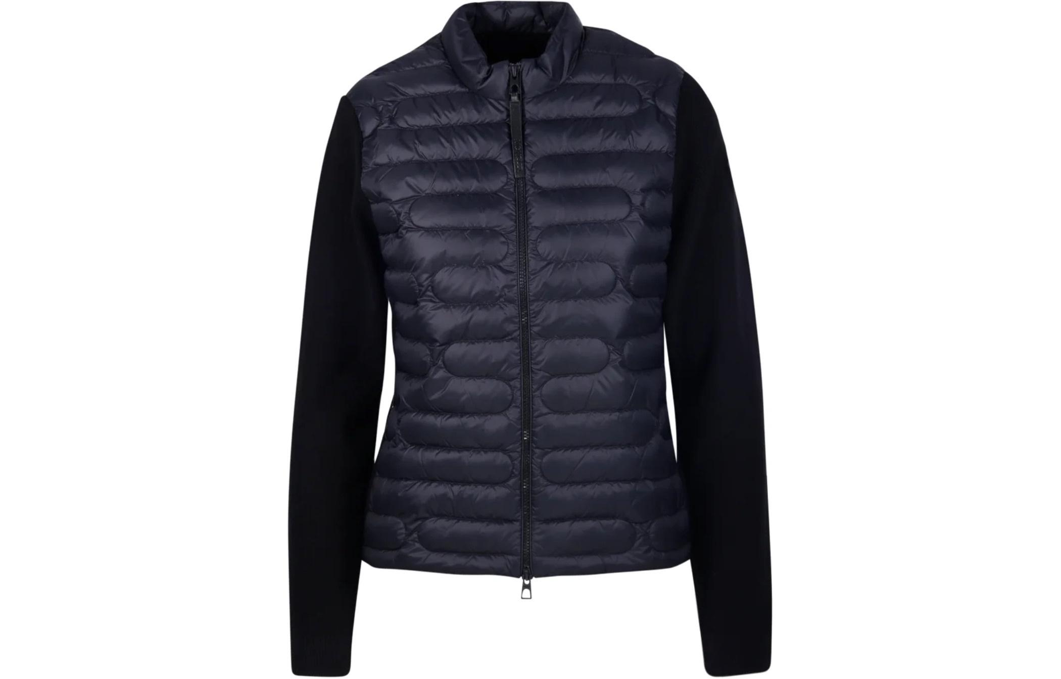 Moncler Patchwork Knit Long Sleeve Zip Jacket Unisex - Black 9B00028M1367-999