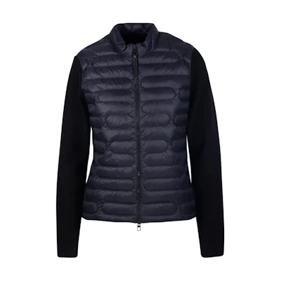 Moncler Patchwork Knit Long Sleeve Zip Jacket Unisex - Black 9B00028M1367-999