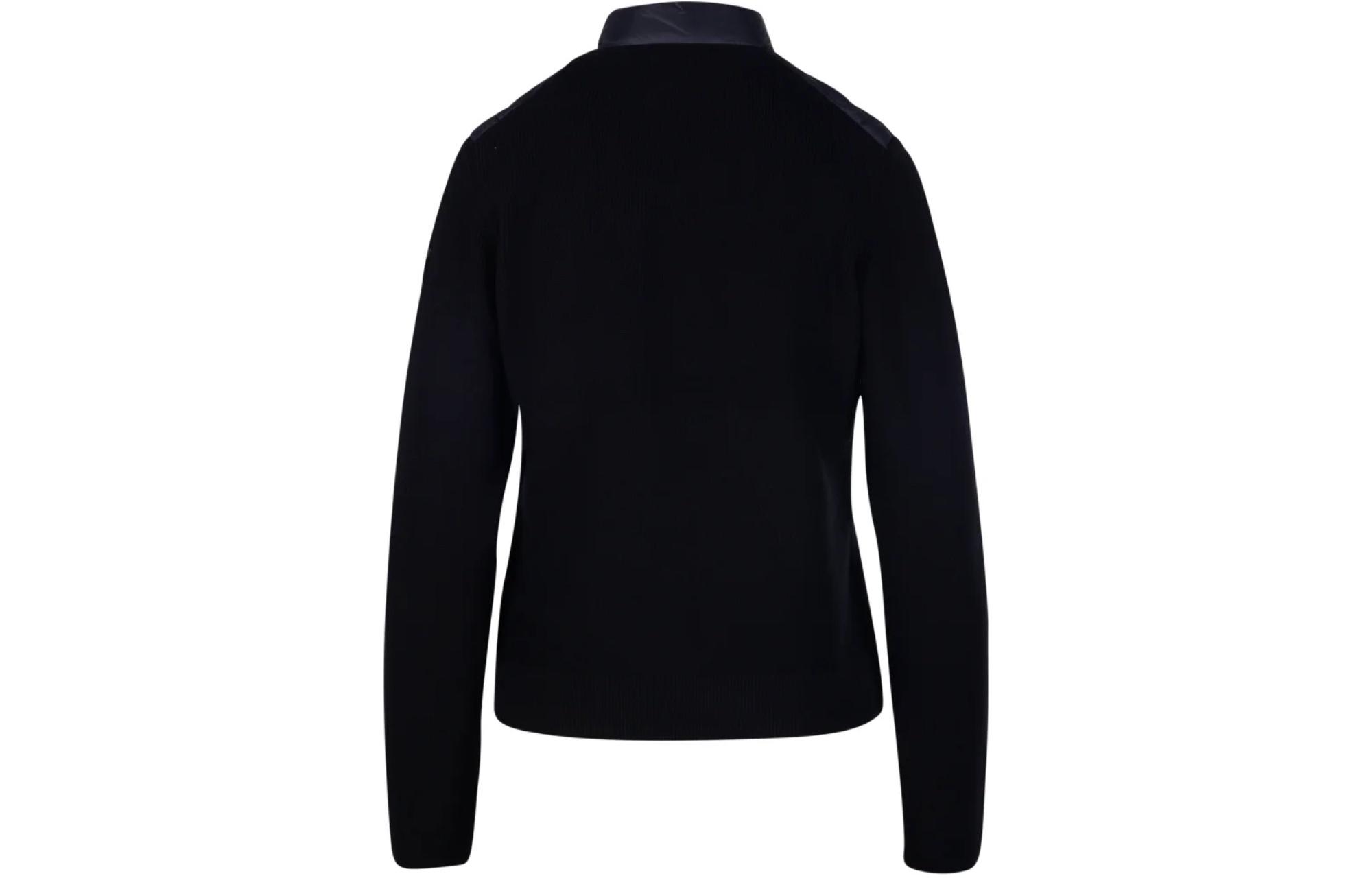 Lookbook Moncler 拼接針織長袖拉鍊外套 男女款 - 黑色 9B00028M1367-999